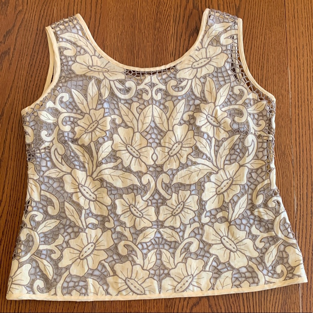 J PETERMAN classy summertime tank top SZ 14